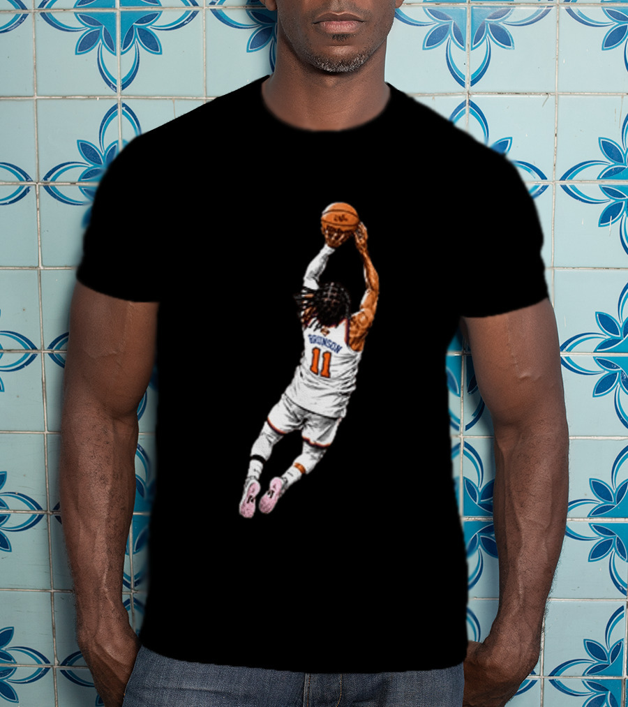 Jalen Brunson Dunking Action New York Knicks Basketball 11 Jersey T-Shirt