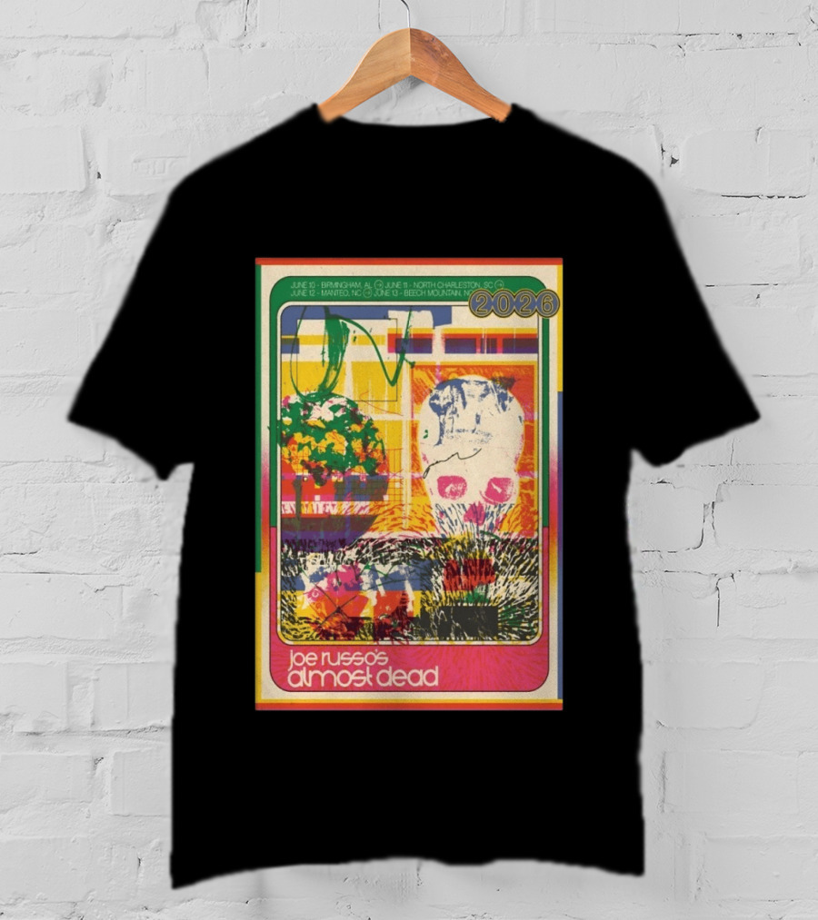 Joe Russo's Almost Dead 2026 Birmingham AL North Charleston SC Manteo NC Beech Mountain Tour T-Shirt