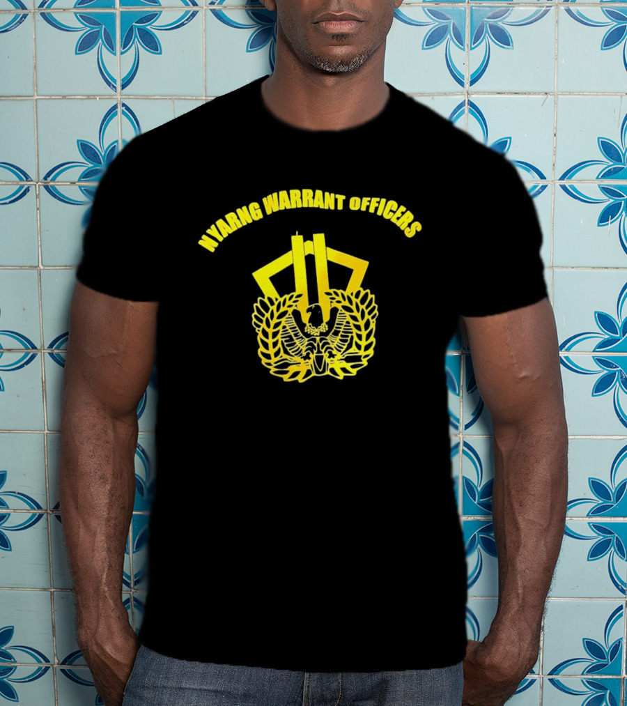 NYARNG Warrant Officers New York Army National Guard Emblem Featuring Twin Towers And Eagle T-Shirt