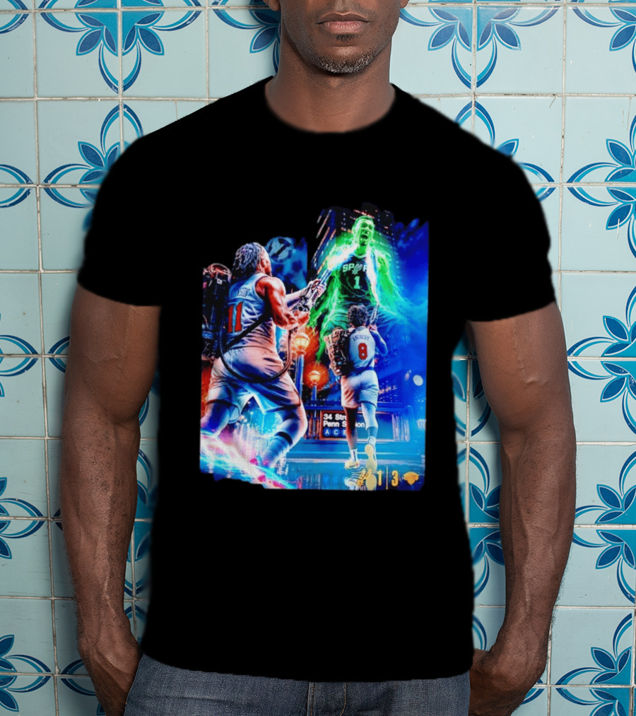 OG Anunoby 33 PTS 4 REB 7 3PM Knicks Comeback Vs Spurs At 34 Street Penn Station T-Shirt