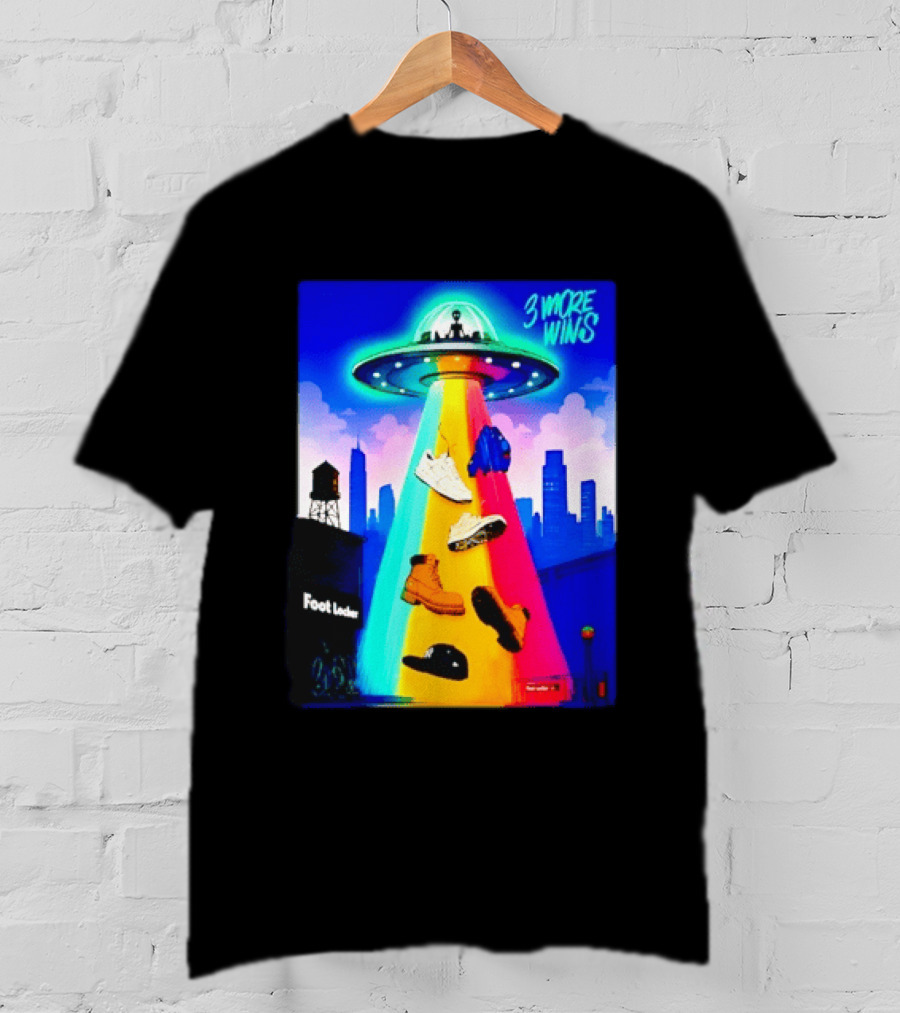 San Antonio Spurs Victor Wembanyama 3 More Wins UFO Abduction Foot Locker T-Shirt