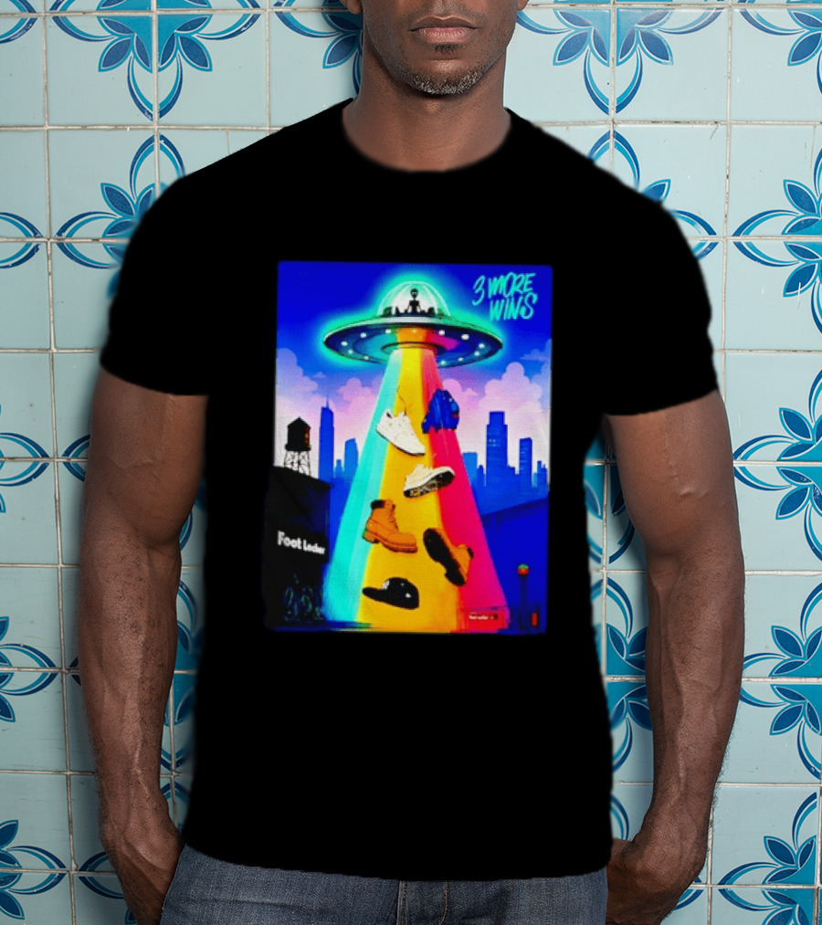 San Antonio Spurs Victor Wembanyama 3 More Wins UFO Abduction Foot Locker T-Shirt