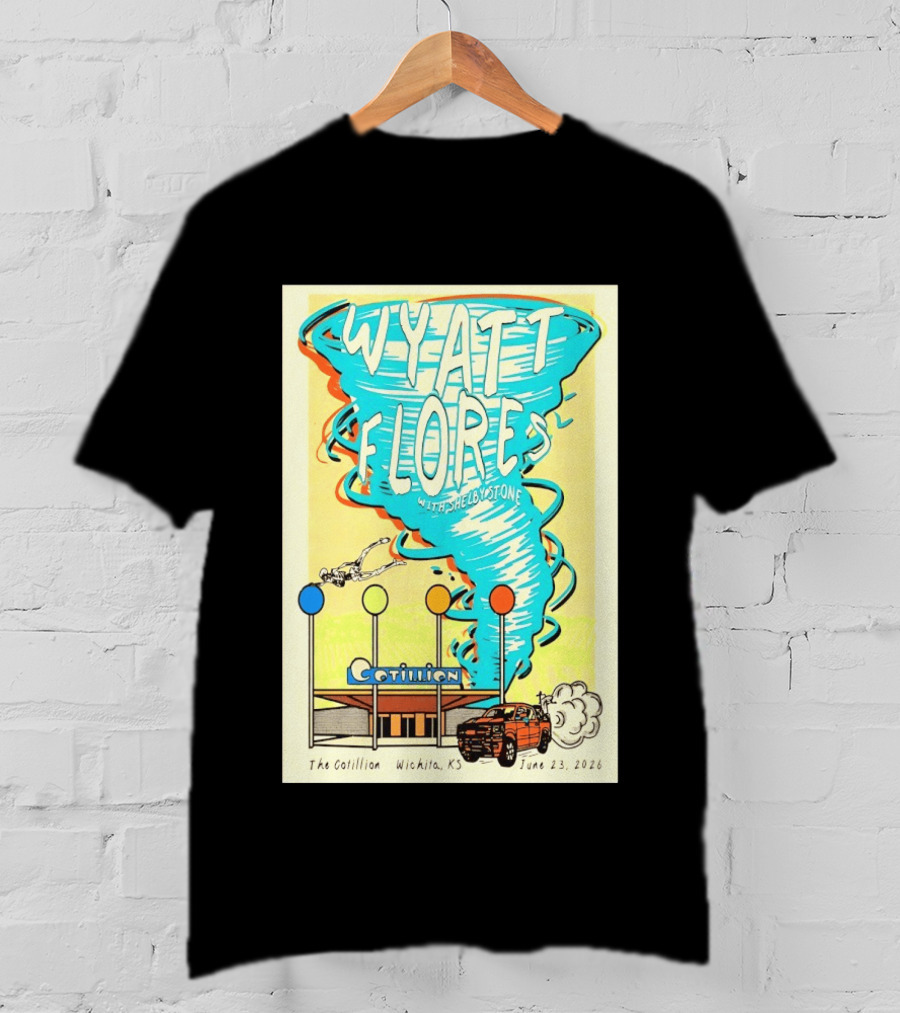 Wyatt Flores With Shelby Stone Tornado Concert June 23 2026 The Cotillion Wichita KS T-Shirt