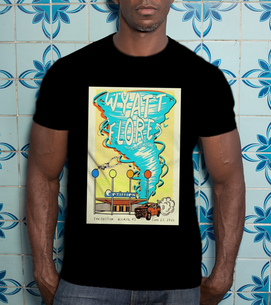 Wyatt Flores With Shelby Stone Tornado Concert June 23 2026 The Cotillion Wichita KS T-Shirt