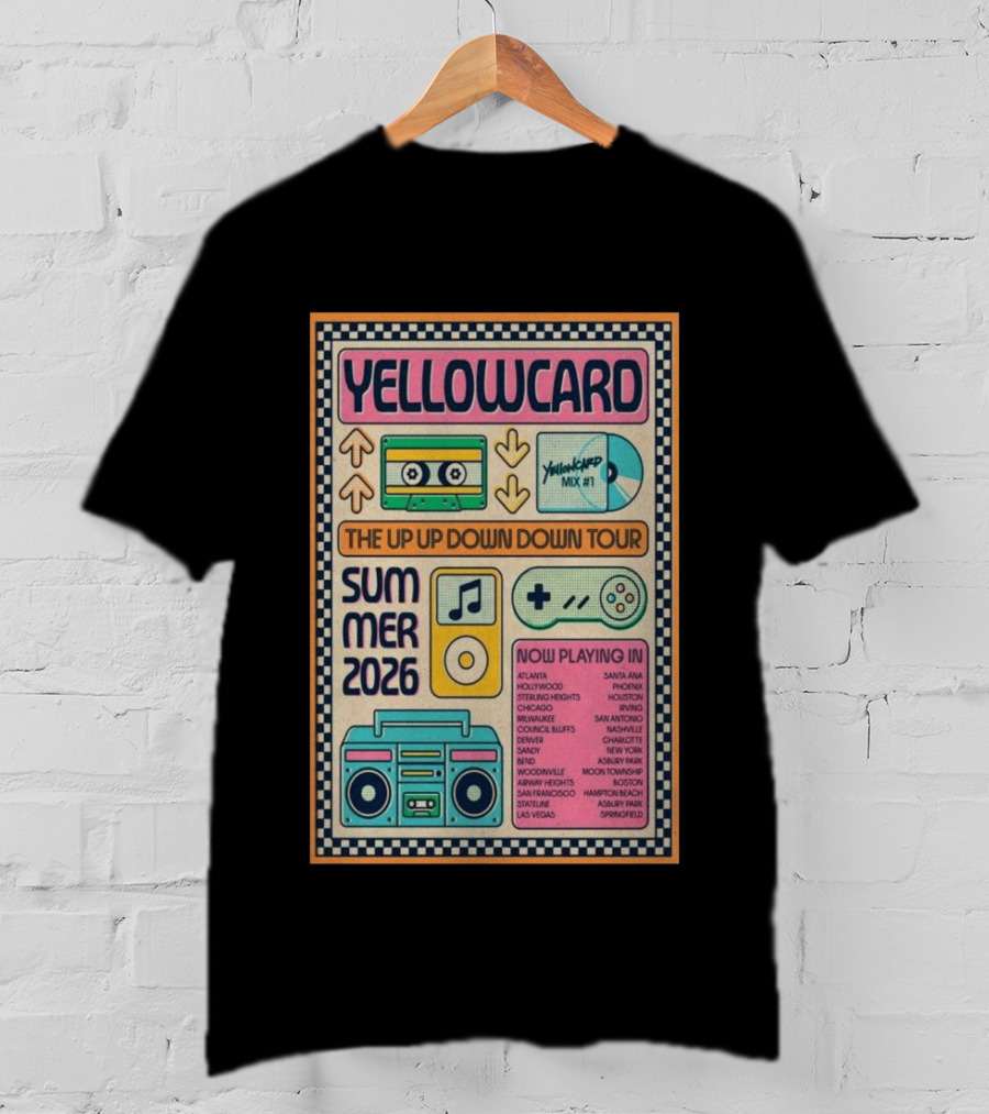 Yellowcard The Up Up Down Down Tour Summer 2026 New York June 11 Event T-Shirt