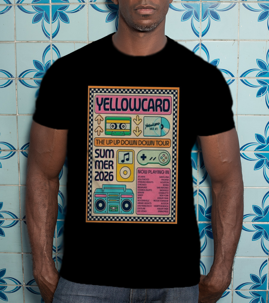 Yellowcard The Up Up Down Down Tour Summer 2026 New York June 11 Event T-Shirt