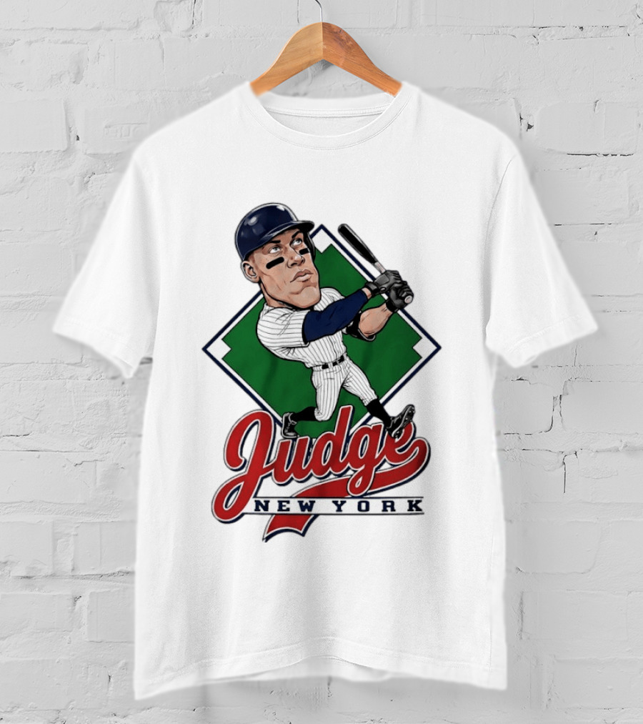 Judge New York Yankees Slugger Caricature Swing T-Shirt