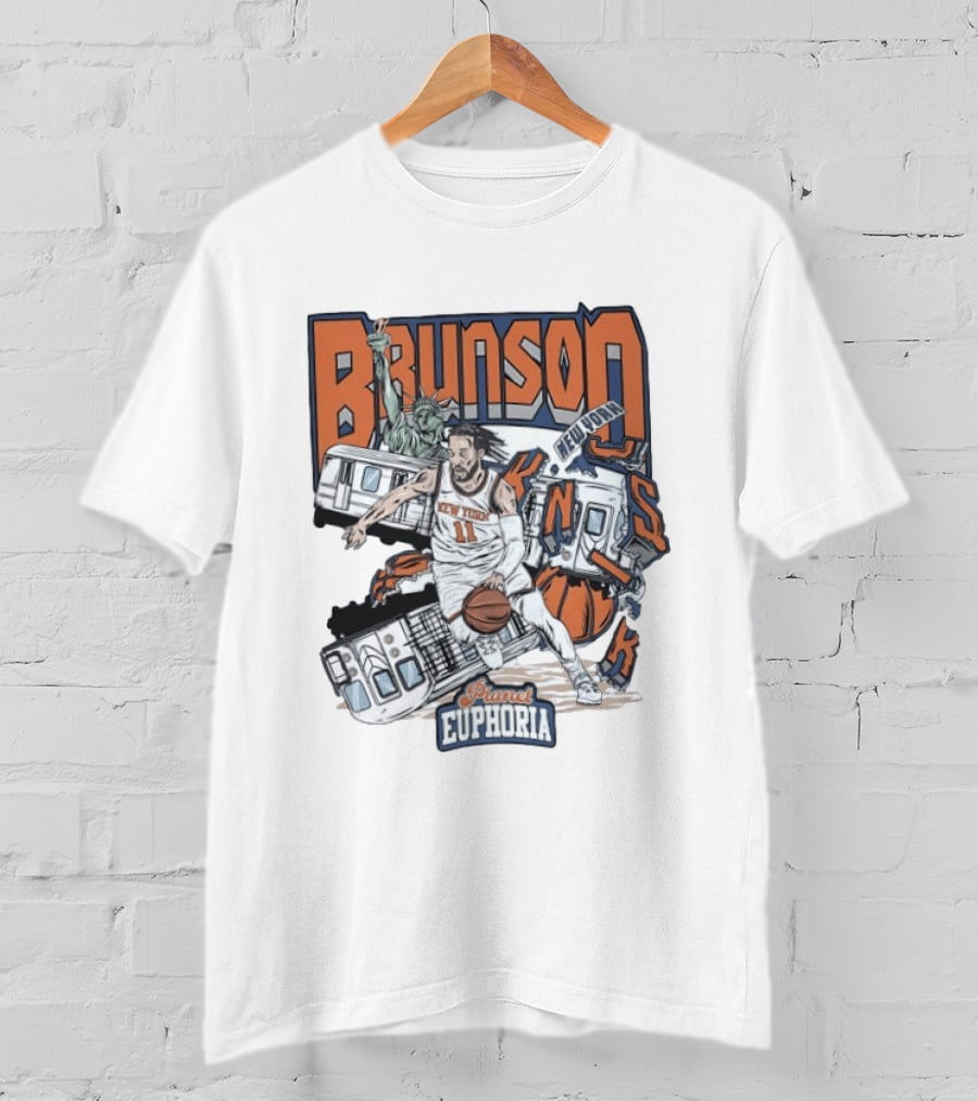 Brunson New York Knicks Planet Euphoria Comic Style NBA T-Shirt
