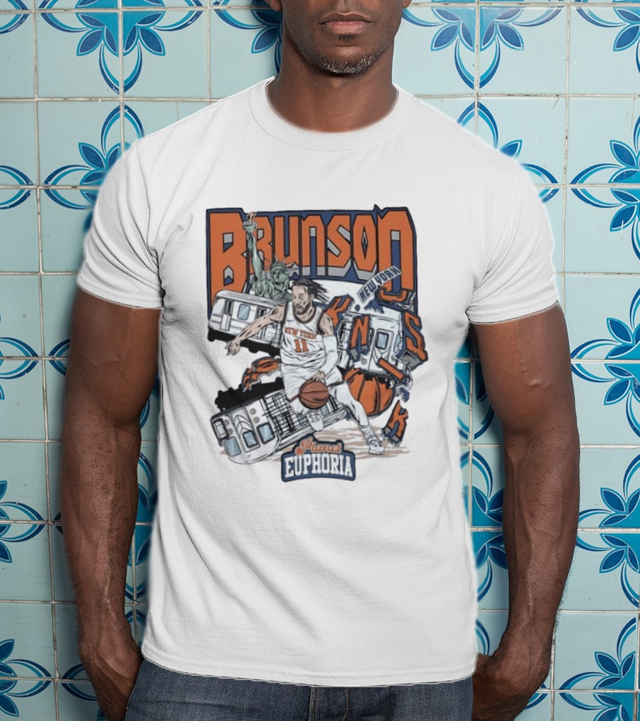 Brunson New York Knicks Planet Euphoria Comic Style NBA T-Shirt