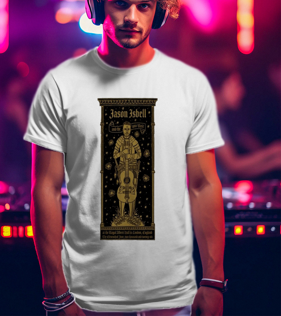 Jason Isbell And The 400 Unit Royal Albert Hall London 11th June 2026 Stars And Guitar T-Shirt