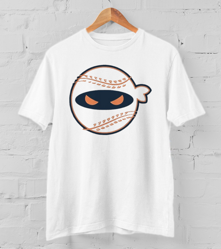 Pitching Ninja Baseball Icon Wisco T-Shirt