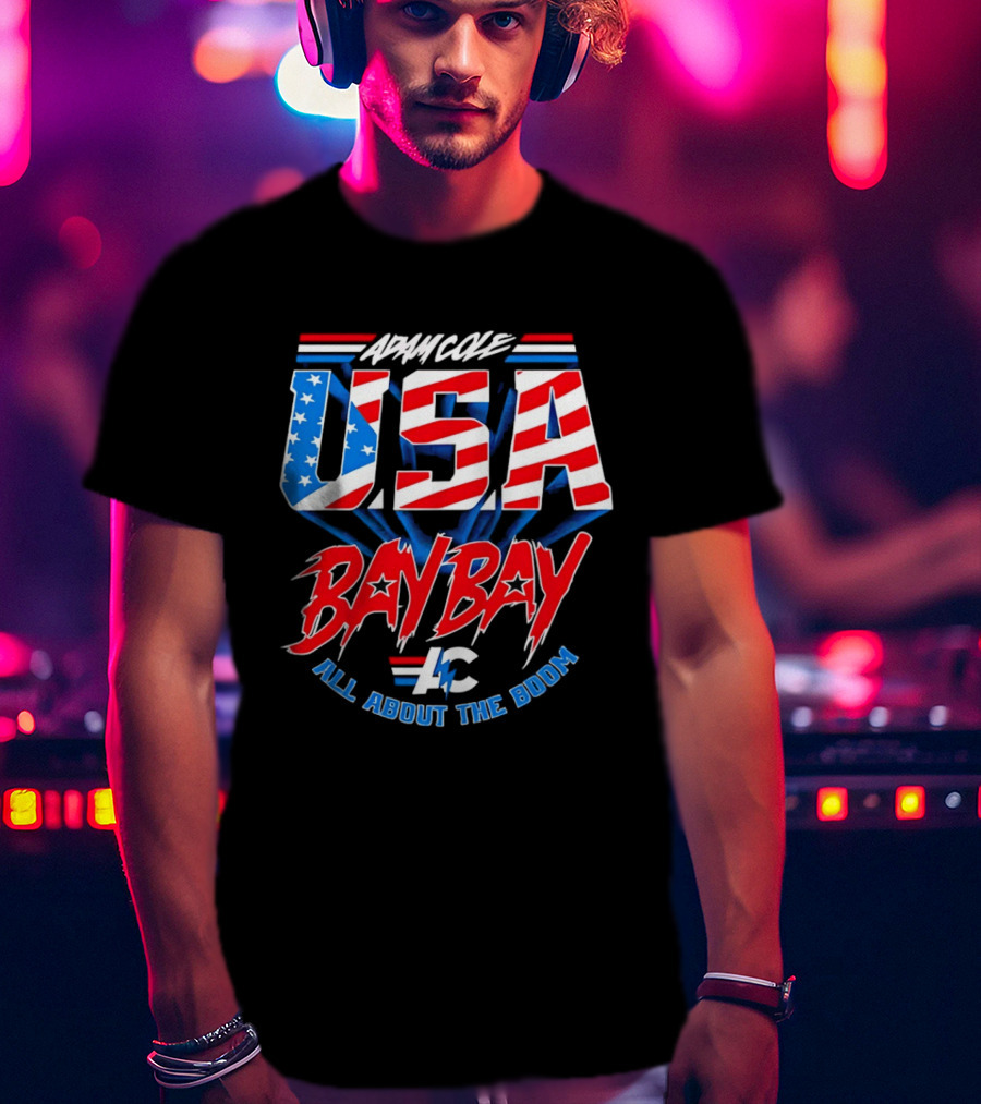Advance USA Bay Bay All About The Boom Red White Blue Star T-Shirt