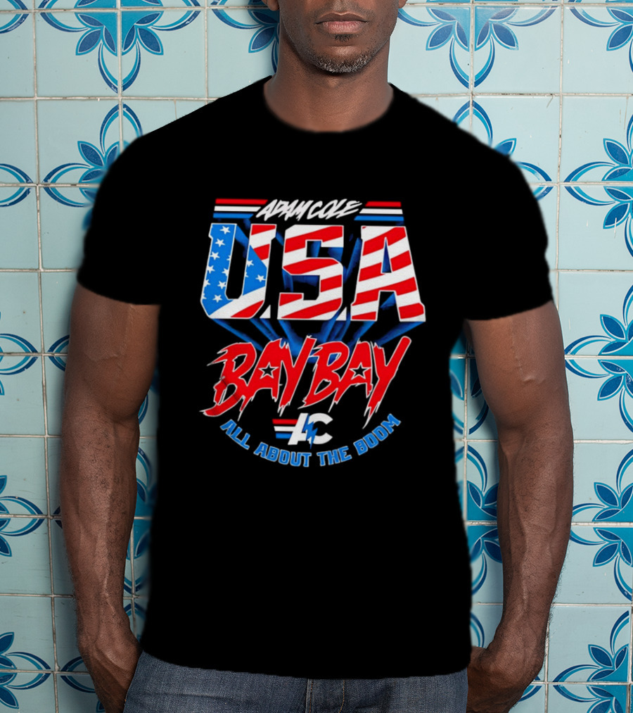 Advance USA Bay Bay All About The Boom Red White Blue Star T-Shirt