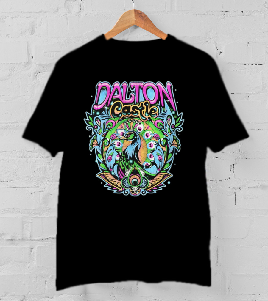 Dalton Castle Vibrant Peacock Plumage T-Shirt