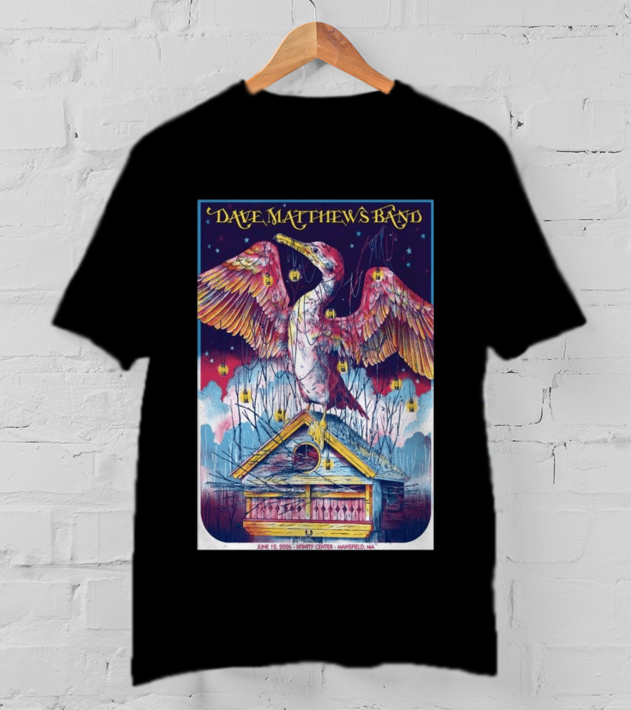 Dave Matthews Band June 19 2026 Xfinity Center Mansfield MA Bird Lanterns T-Shirt