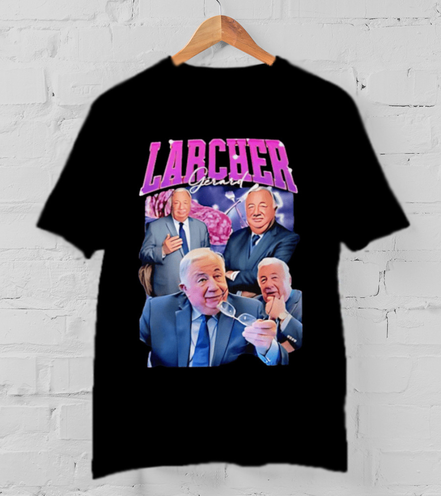 Larcher Gérard 90s Bootleg Style Retro Collage T-Shirt