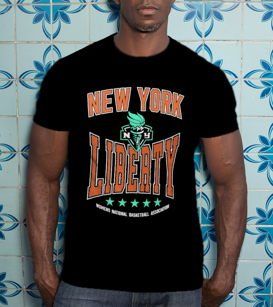 New York Liberty WNBA Women's National Basketball Association 2026 Starter Center Squeeze T-Shirt