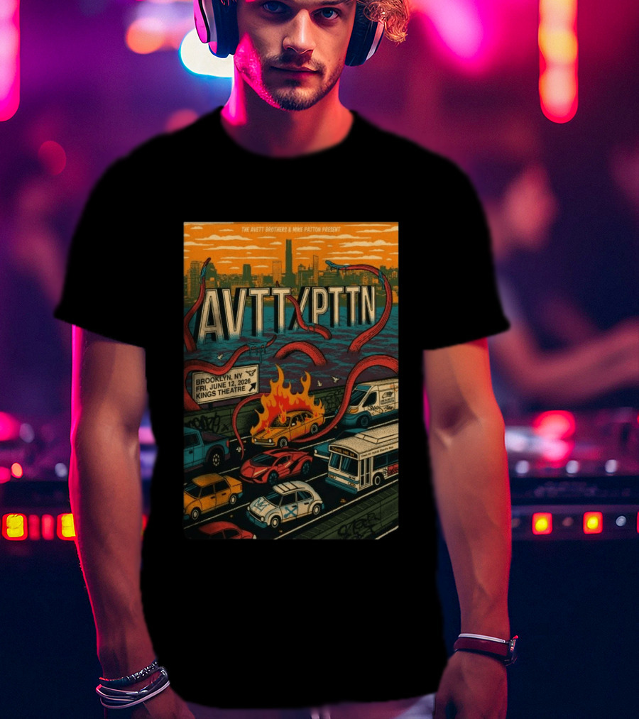 The Avett Brothers Mike Patton Brooklyn NY June 12 2026 Kings Theatre T-Shirt