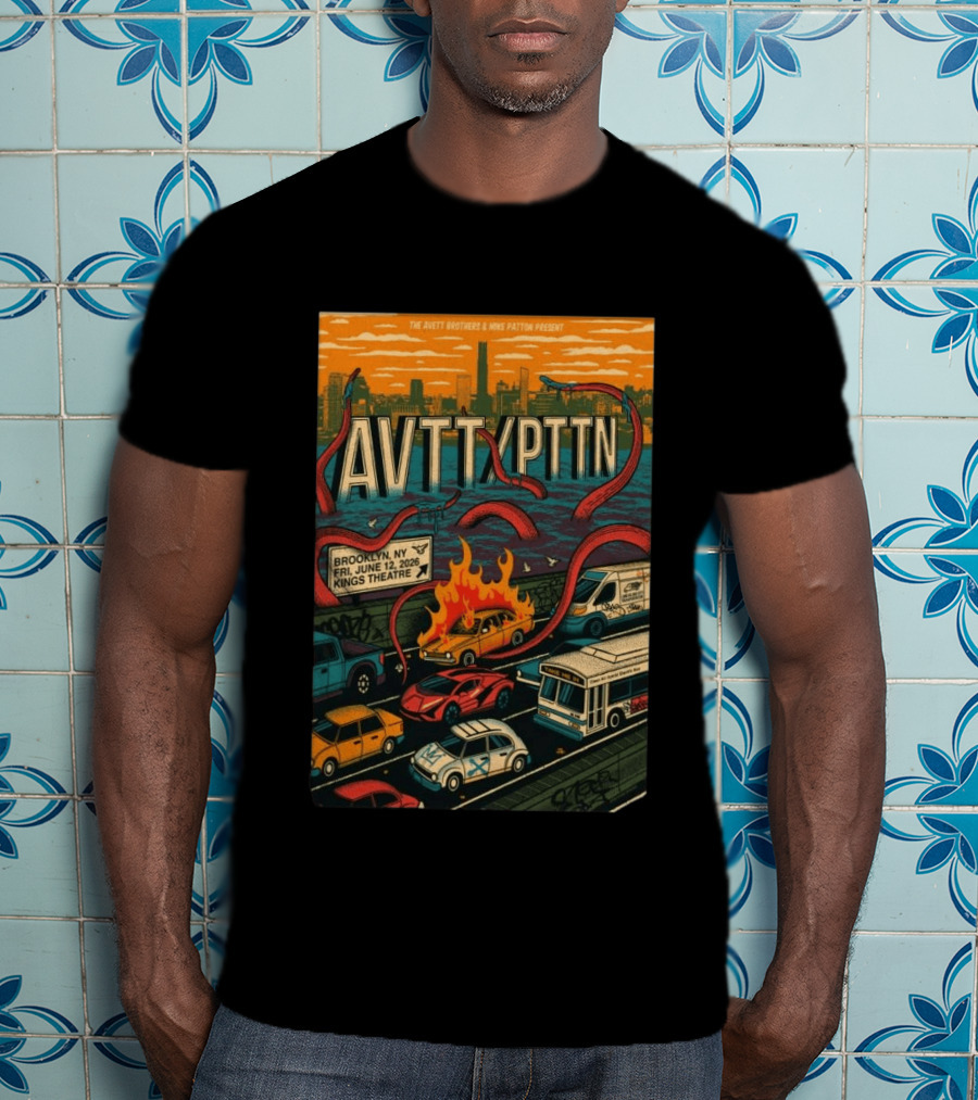 The Avett Brothers Mike Patton Brooklyn NY June 12 2026 Kings Theatre T-Shirt