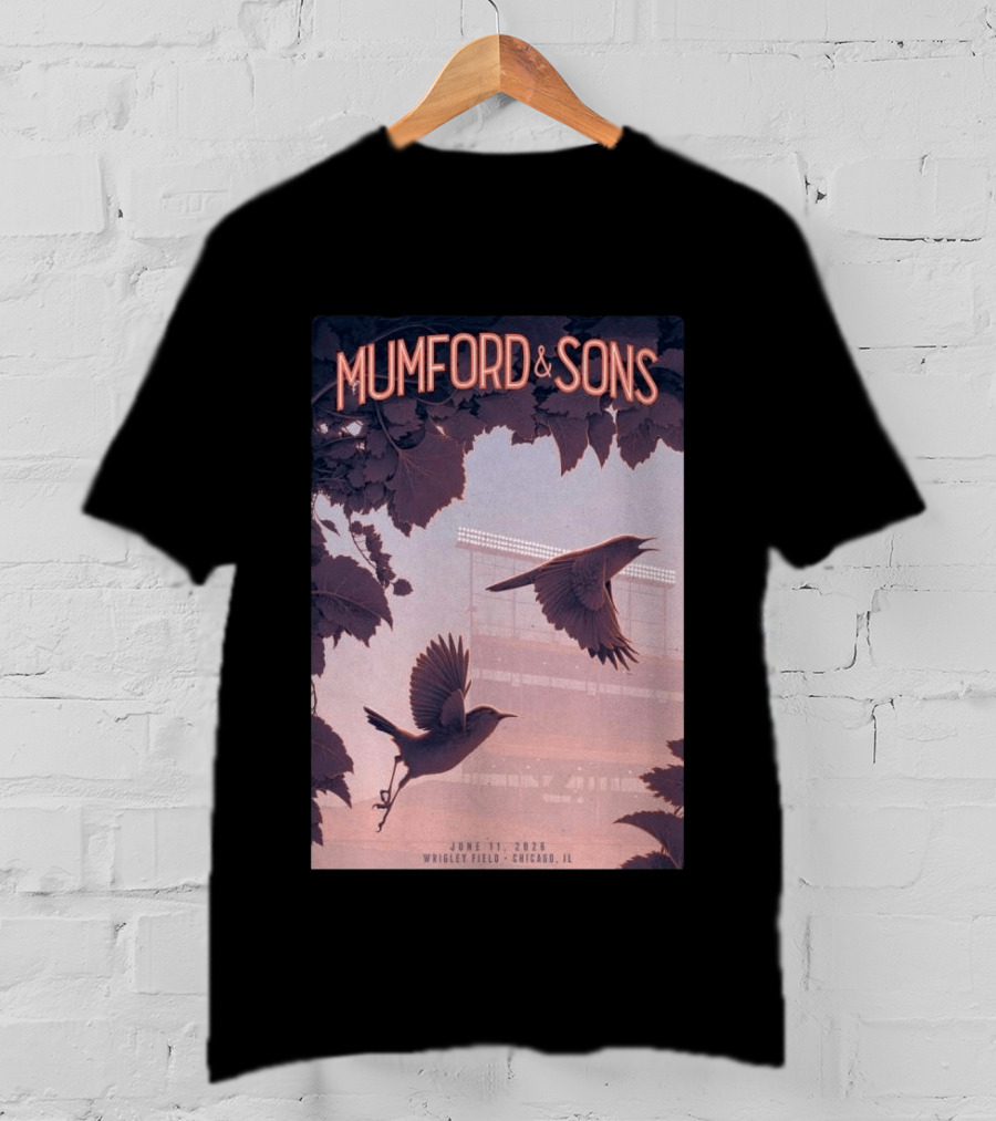 Mumford And Sons Wrigley Field Chicago June 11 2026 T-Shirt
