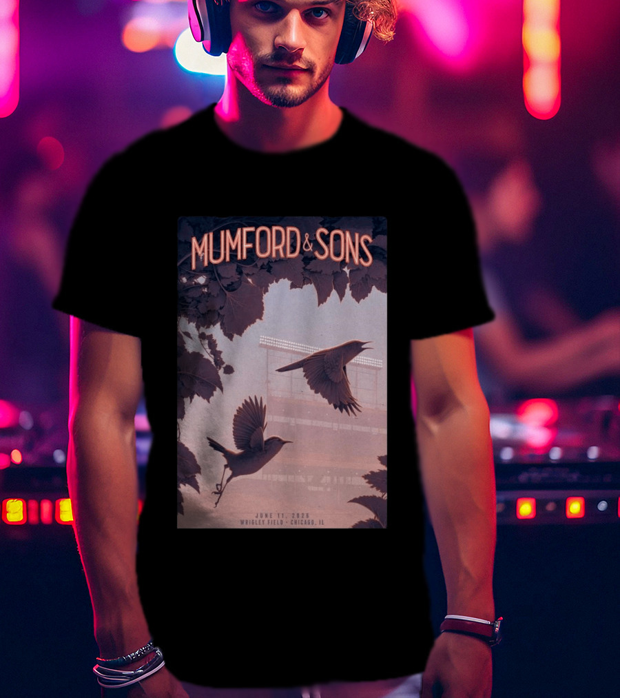 Mumford And Sons Wrigley Field Chicago June 11 2026 T-Shirt