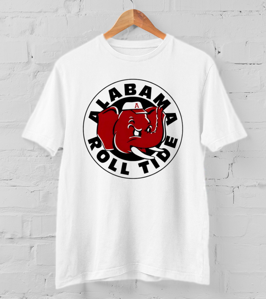 Alabama Crimson Tide Roll Tide Baseball Elephant T-Shirt