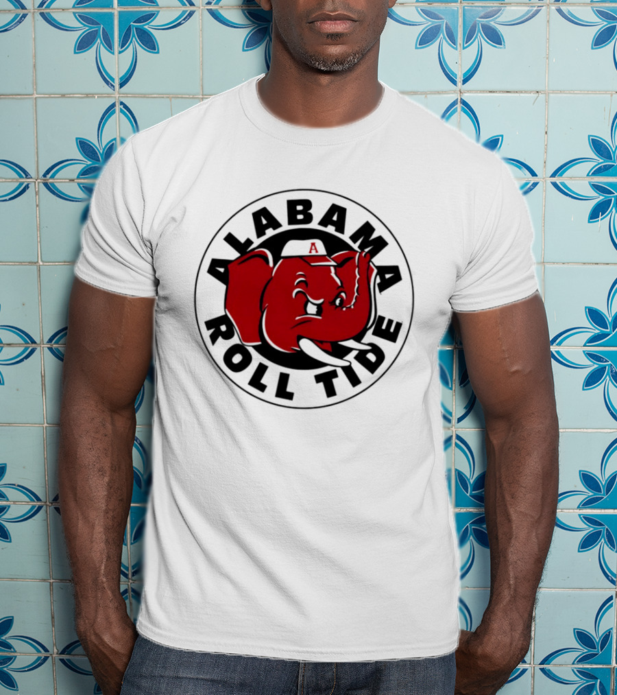 Alabama Crimson Tide Roll Tide Baseball Elephant T-Shirt
