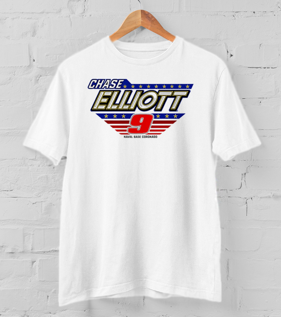 Chase Elliott 9 NAPA NASCAR Stars And Stripes San Diego T-Shirt