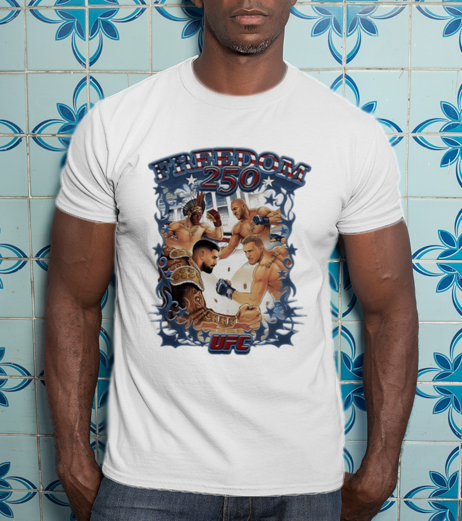 Freedom 250 UFC White House Showdown Ilia Topuria Vs Justin Gaethje Alex Pereira Vs Ciryl Gane T-Shirt