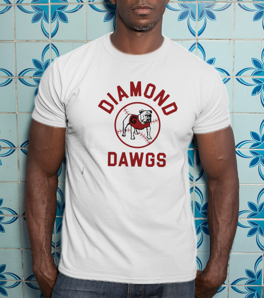 Georgia Baseball Diamond Dawgs Bulldog T-Shirt