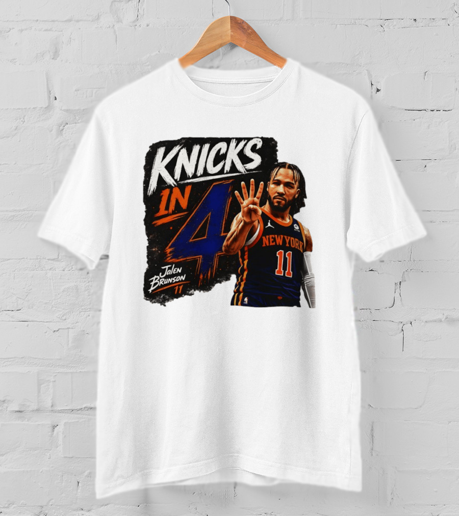 Knicks In 4 Jalen Brunson 11 New York T-Shirt
