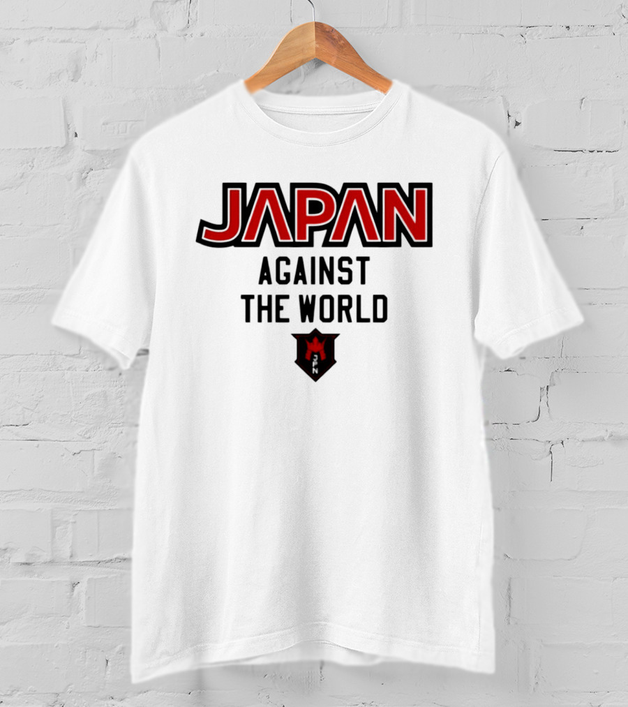 Japan Against The World Emblem With Red Crown Shield T-Shirt