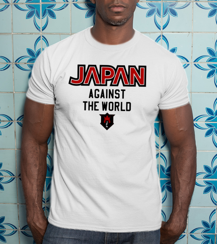 Japan Against The World Emblem With Red Crown Shield T-Shirt