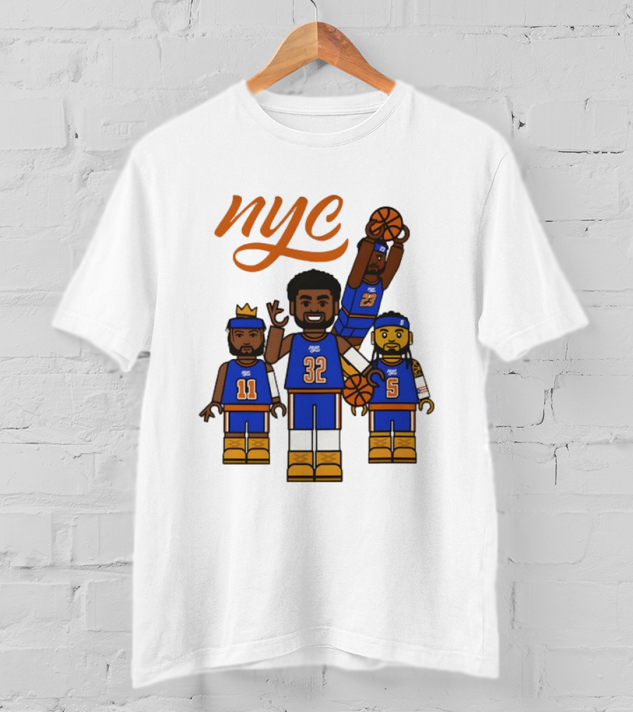 LEGO NYC Basketball Karl Anthony Towns Jalen Brunson Mitchell Robinson New York Knicks NBA 2026 T-Shirt