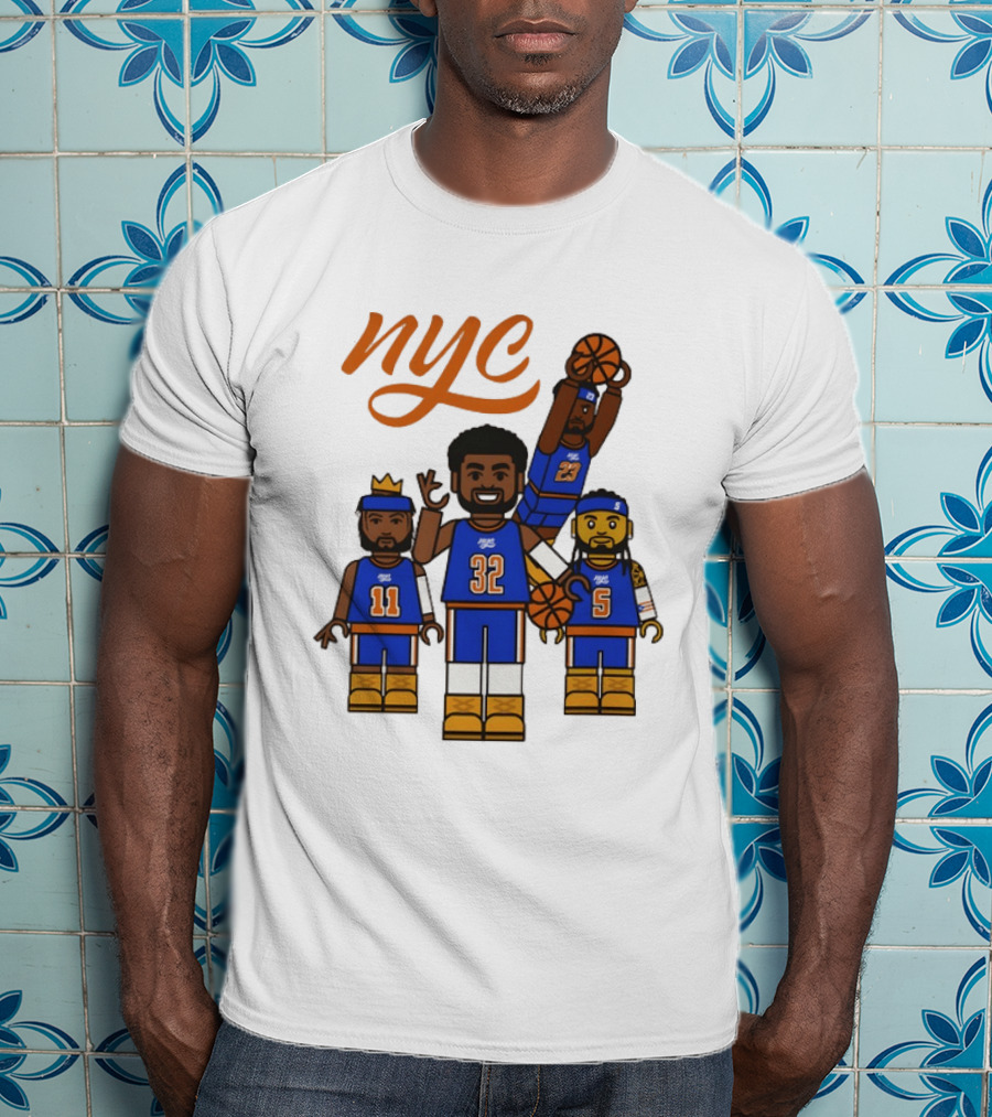 LEGO NYC Basketball Karl Anthony Towns Jalen Brunson Mitchell Robinson New York Knicks NBA 2026 T-Shirt