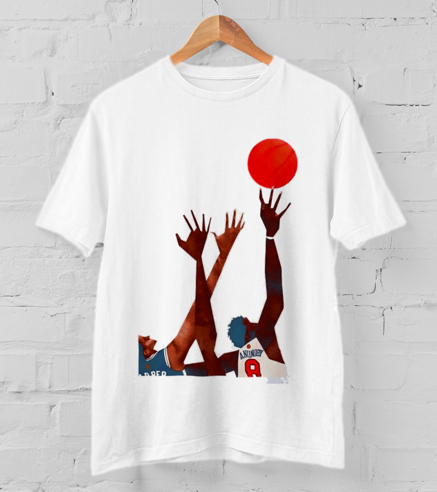OG Anunoby Basketball Reaching Action Harper White T-Shirt