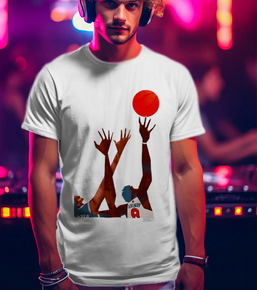 OG Anunoby Basketball Reaching Action Harper White T-Shirt