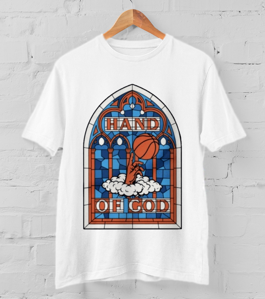 OG Anunoby Knicks Hand Of God Basketball Stained Glass Hero T-Shirt
