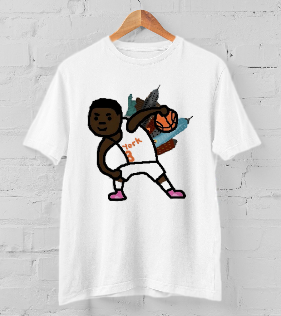 OG Anunoby New York Knicks Basketball Player Skyline T-Shirt