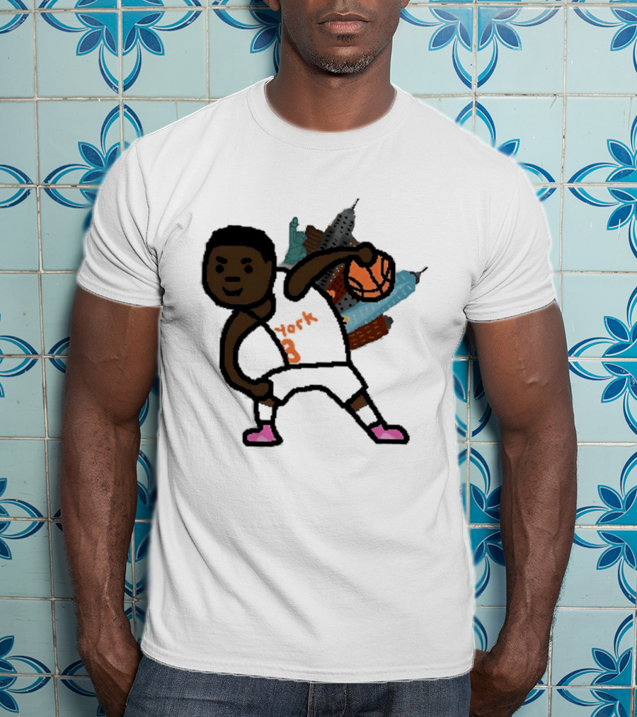 OG Anunoby New York Knicks Basketball Player Skyline T-Shirt