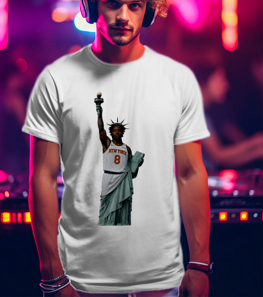 OG Anunoby Statue Of Liberty New York Knicks Basketball 2026 T-Shirt