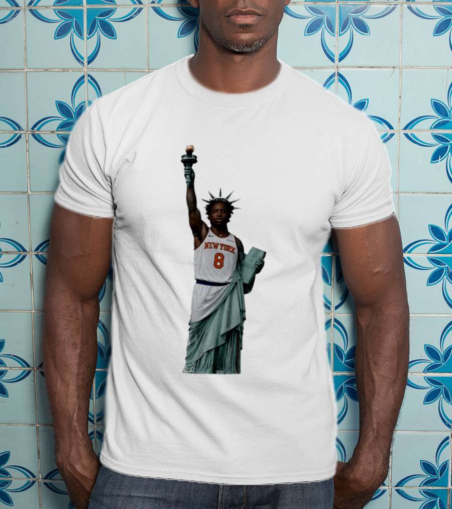 OG Anunoby Statue Of Liberty New York Knicks Basketball 2026 T-Shirt