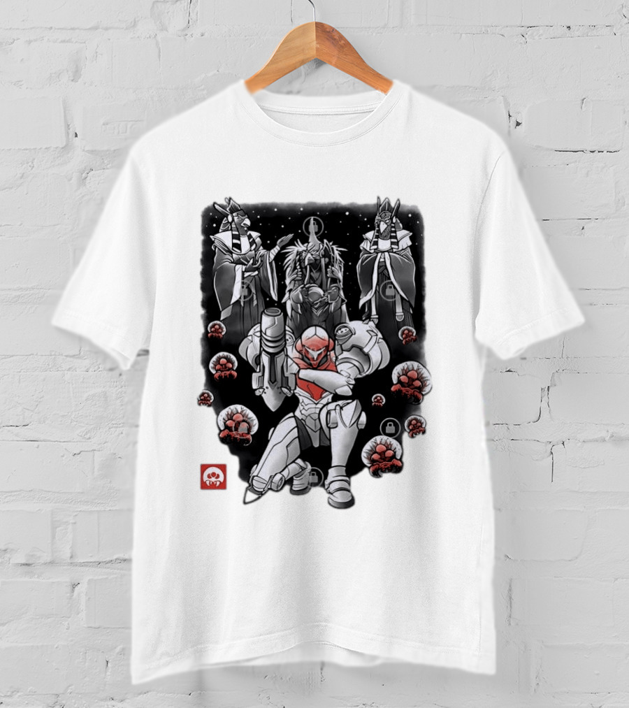 Samus Aran Metroid Space Warrior Sci Fi Video Game Chozo And Metroids T-Shirt