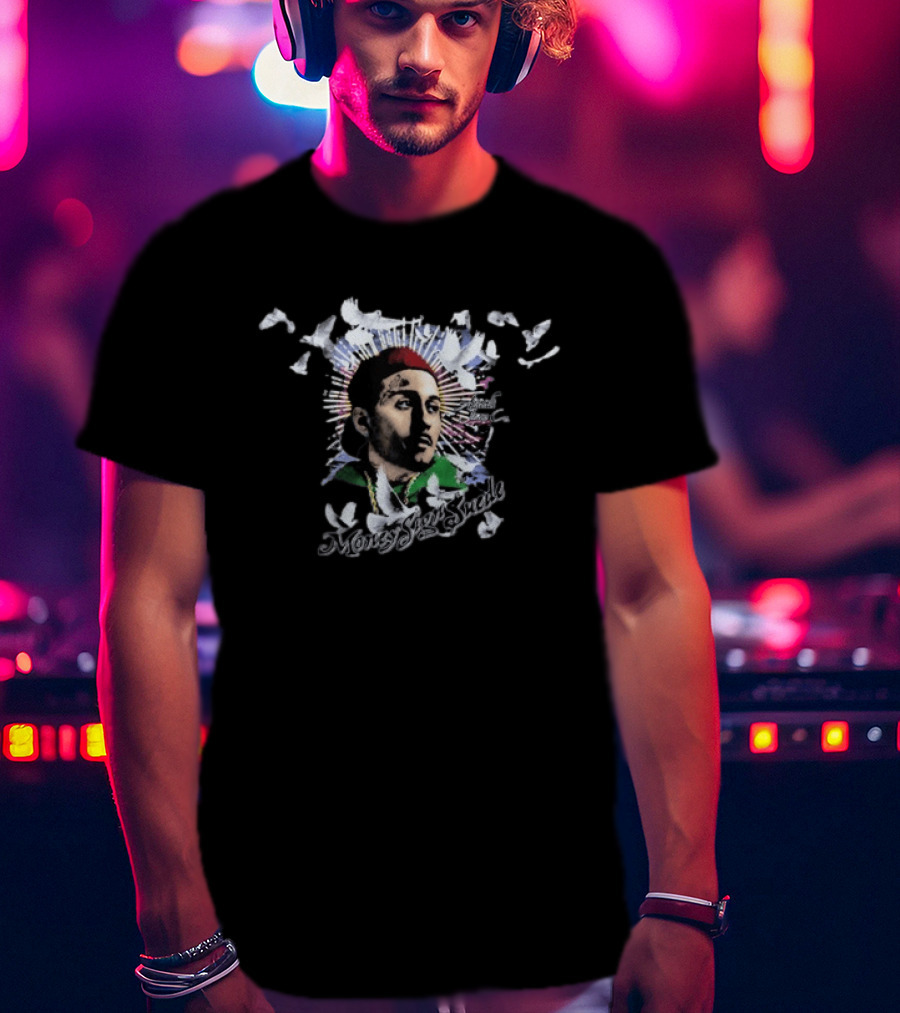 Money Sign $uede X Asaali Ss24 Iconic Portrait With Shattered Effect T-Shirt