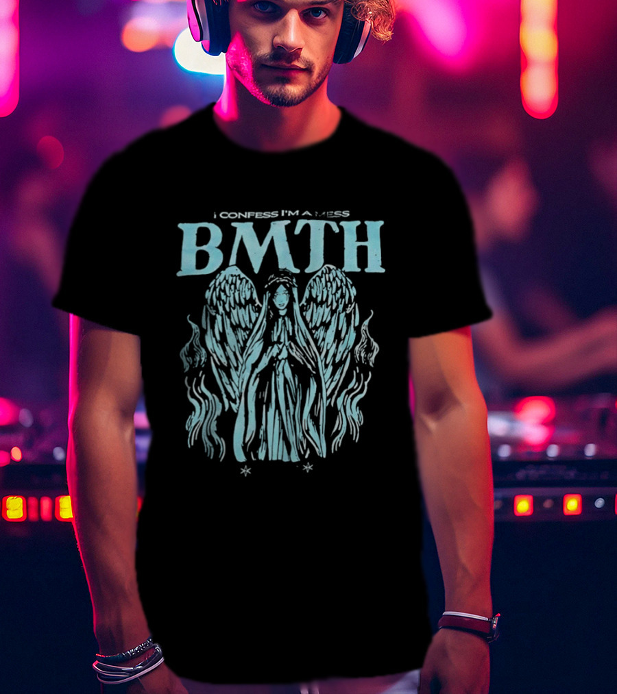 BMTH I Confess I'm A Mess Angel Wings Alternative Metal Band T-Shirt