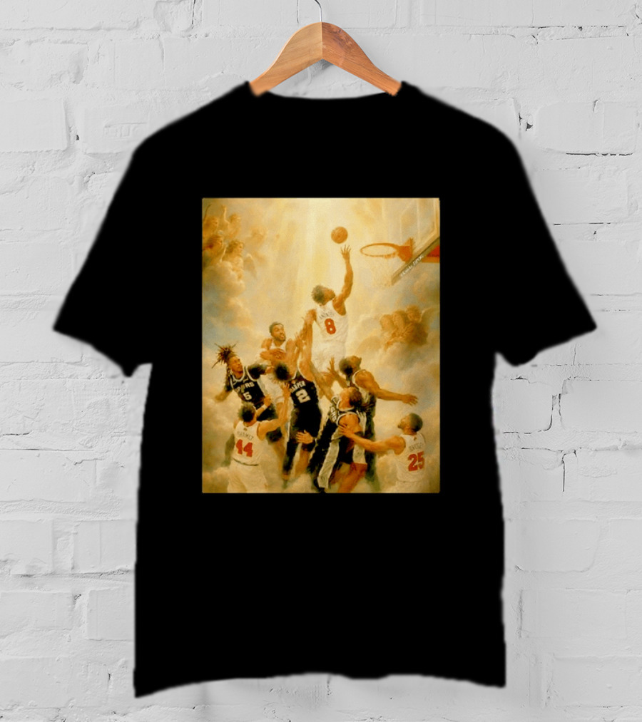 OG Anunoby Dunking New York Knicks Vs San Antonio Spurs High Renaissance Basketball Duel T-Shirt