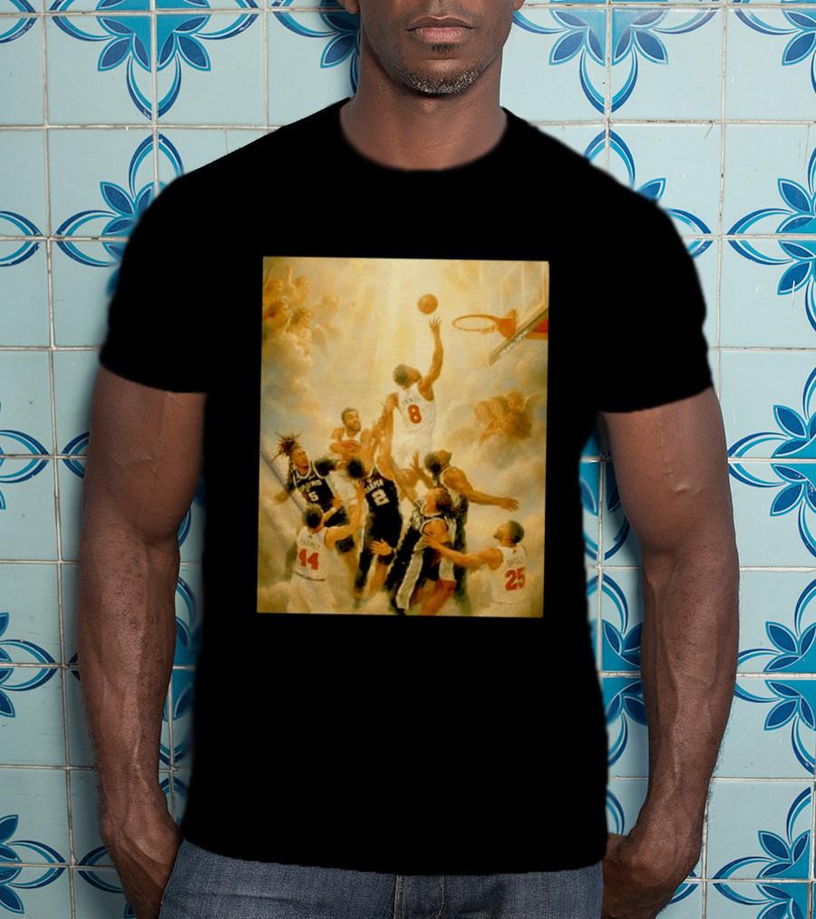 OG Anunoby Dunking New York Knicks Vs San Antonio Spurs High Renaissance Basketball Duel T-Shirt