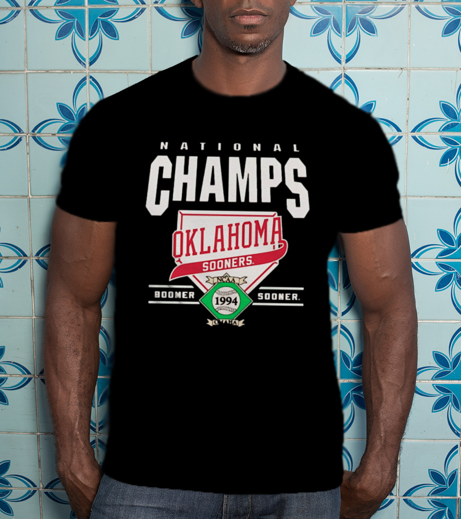 Oklahoma Sooners 1994 NCAA Baseball National Champs Boomer Sooner T-Shirt