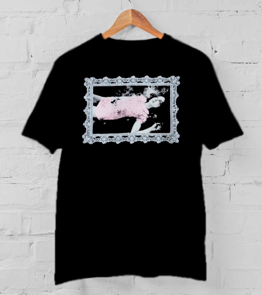 Olivia Rodrigo Lace Frame Distressed Pink Butterfly Aesthetic T-Shirt