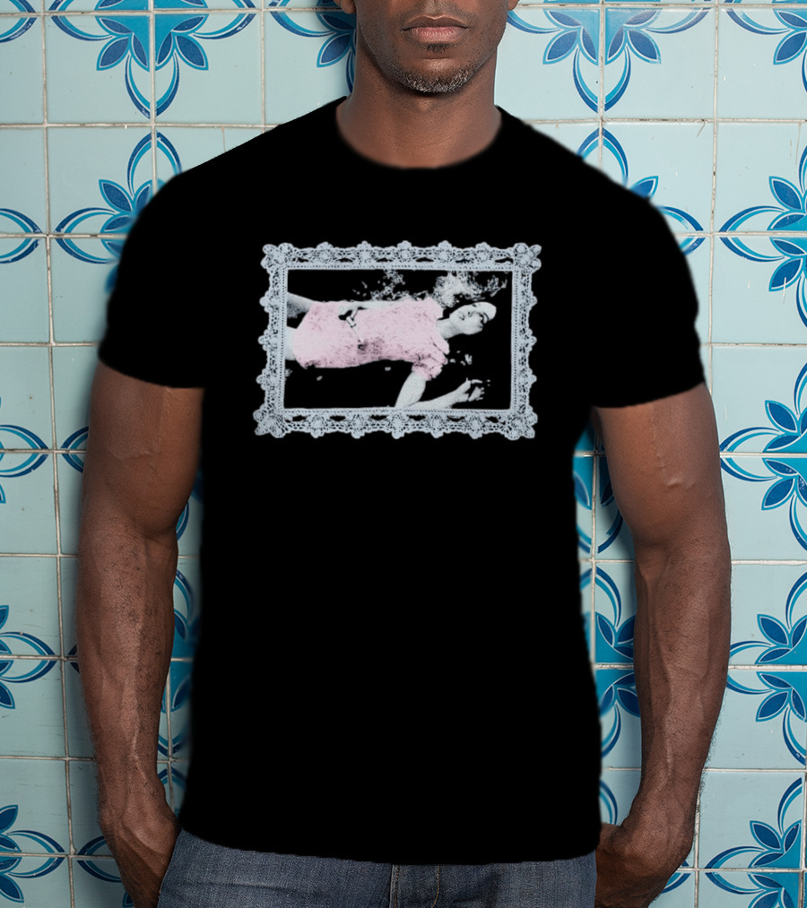 Olivia Rodrigo Lace Frame Distressed Pink Butterfly Aesthetic T-Shirt